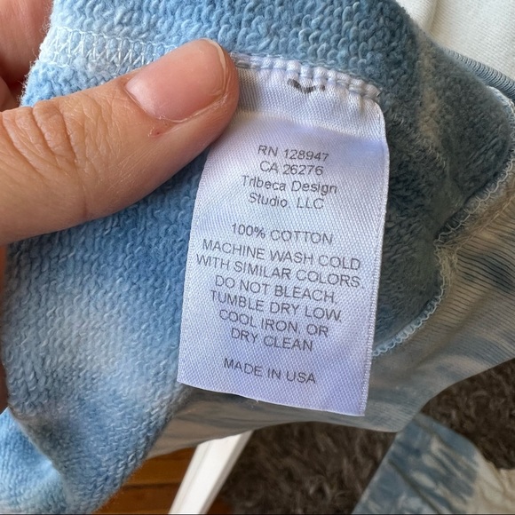 NWT nili lotan ciara sweatshirt sky blue white tie dye size M C8 - Picture 6 of 8